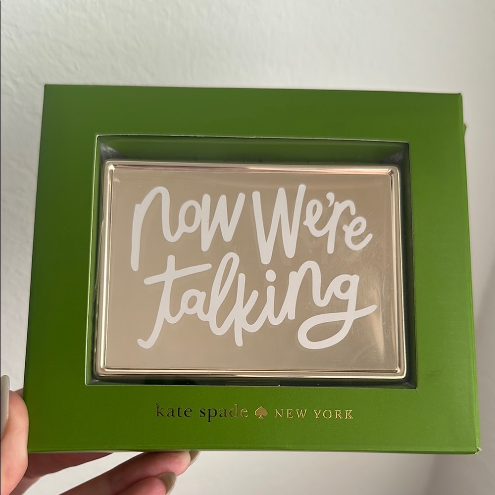 Kate Spade “Now We’re Talking” Gold Card Case